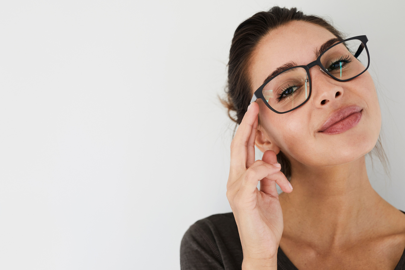 Close up glasses girl